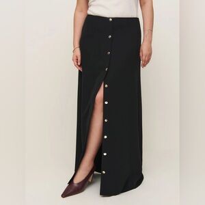 NWT Reformation Andi Low Rise Maxi Skirt Es